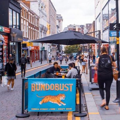 CAFÉ Barrier Absperrbanner Schwarz